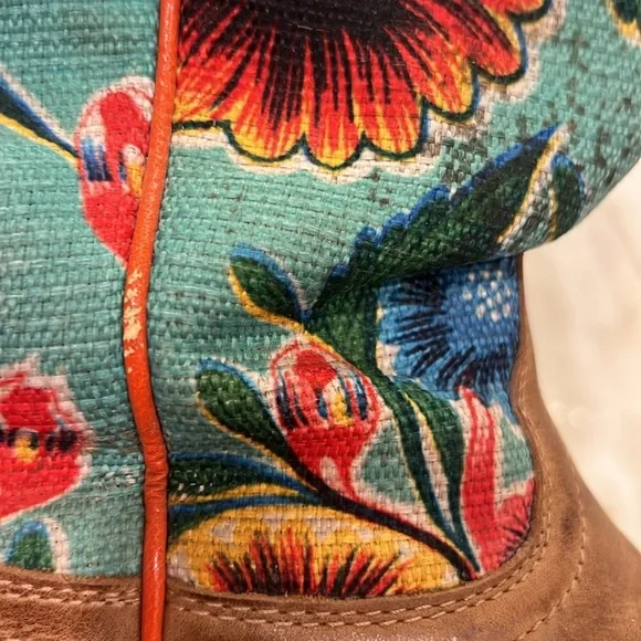 Ariat® Ladies Circuit Champion Floral Brown & Turquoise Boots - Picture 15 of 16